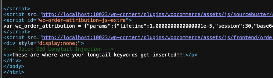 Invisibly Longtail Keyword Injection Screenshot