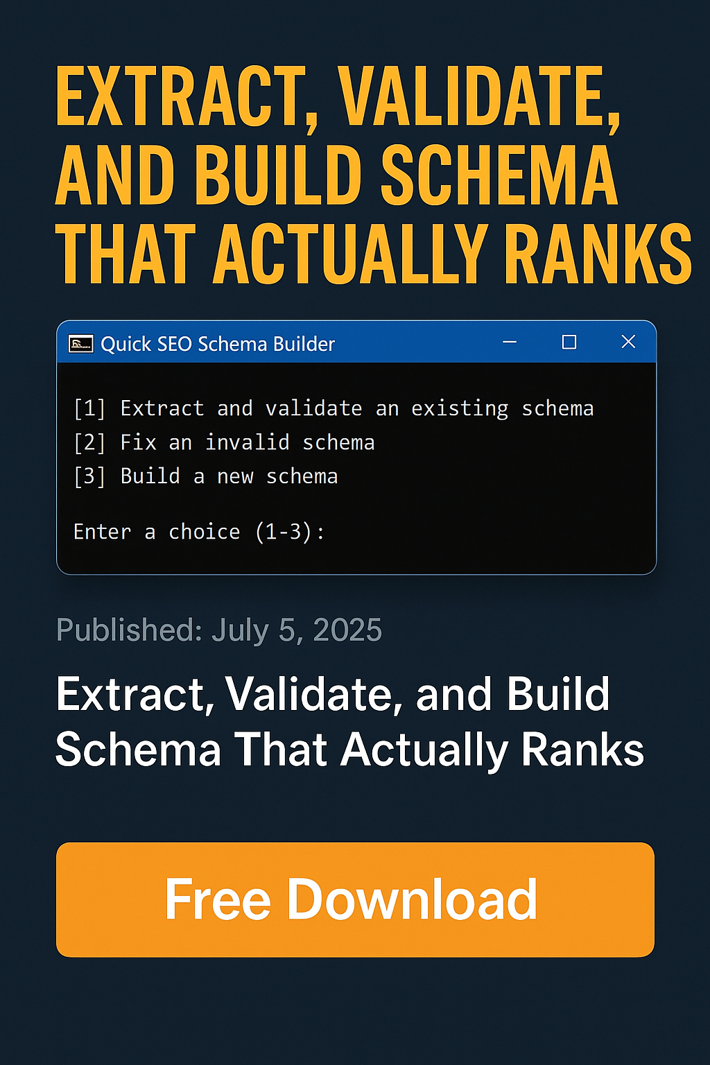 Quick SEO Schema Builder Blog Post Image