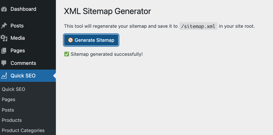 Sitemap Generator Screenshot